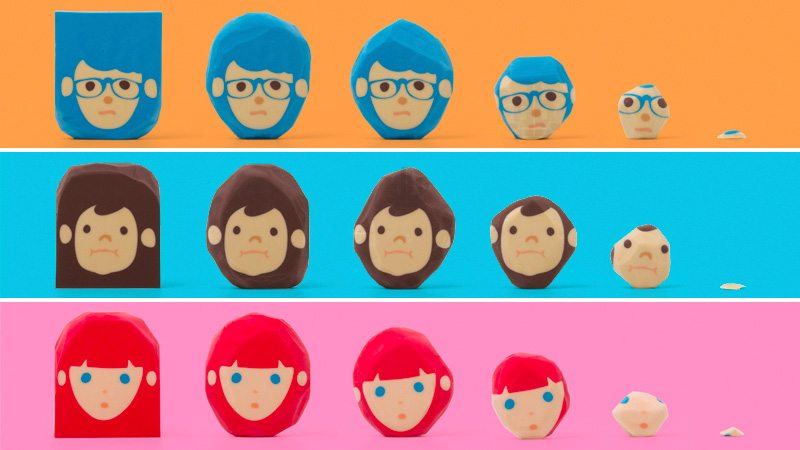 Illustration for article titled Rubber Barber Eraser Lets You Fix These Characters' Hairstyles While You Fix Mistakes